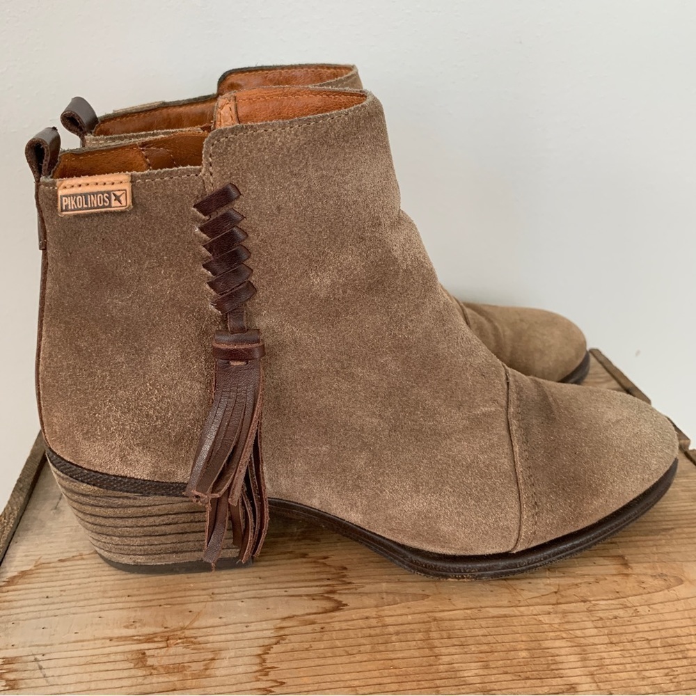 Pikolino‎ Suede Booties with Leather Tassel Detail Size 37/7 - Picture 6 of 9
